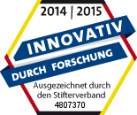 2014/2015 Ovidius GmbH was awarded the "Innovative through Research" seal of approval by the Stifterverband for research-based companies
