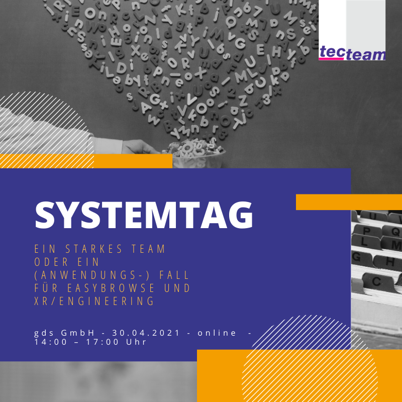 tecteam Systemtag am 30.04. mit easybrowse und XR/engineering