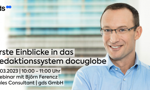 Kostenfreies Webinar: Erste Einblicke in das Redaktionssystem docuglobe